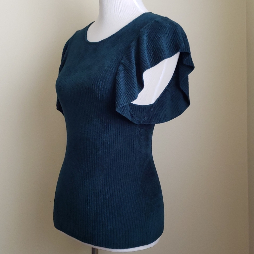 Free People ruffle sleeve top - Picture 3 of 8